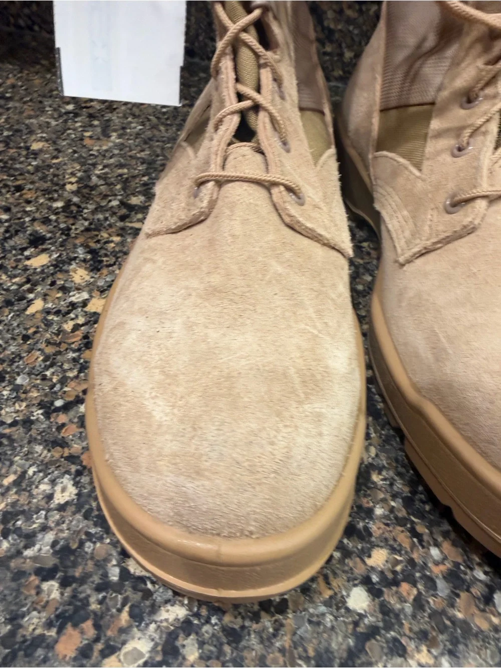 Ufcw Men's Tactical Desert Tan Suede Boots 10.5W new